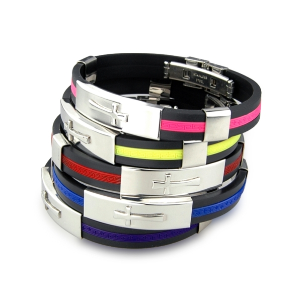 十字架手環 ATeenPOP 鋼手環 活力泉源 情侶手環 運動手環 矽膠手環 素面手環