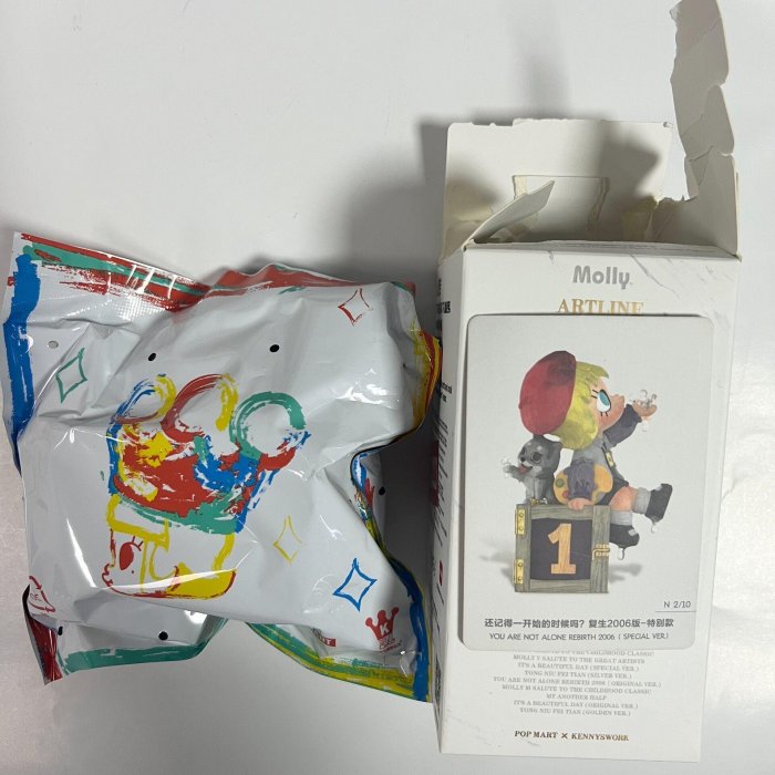 【泡泡瑪特】Molly周年雕塑經典回歸系列二代 還記得一開始的時候嗎，(特別款) 拆-1356