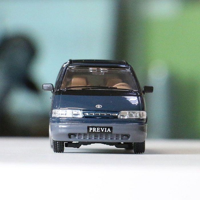 汽車模型 GCD 1:64豐田Previa普瑞維亞1代子彈頭 仿真合金汽車模型收藏 金屬汽車模型 免運