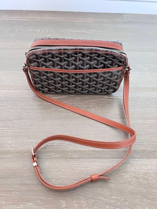 Goyard 狗牙相機包 棕黑