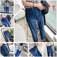 ＊EBO_KR＊韓【7月季末優惠搶購小暖身】數量有限 售完即關$780→622 透氣薄款水洗深藍側3D斜切線超彈男友褲