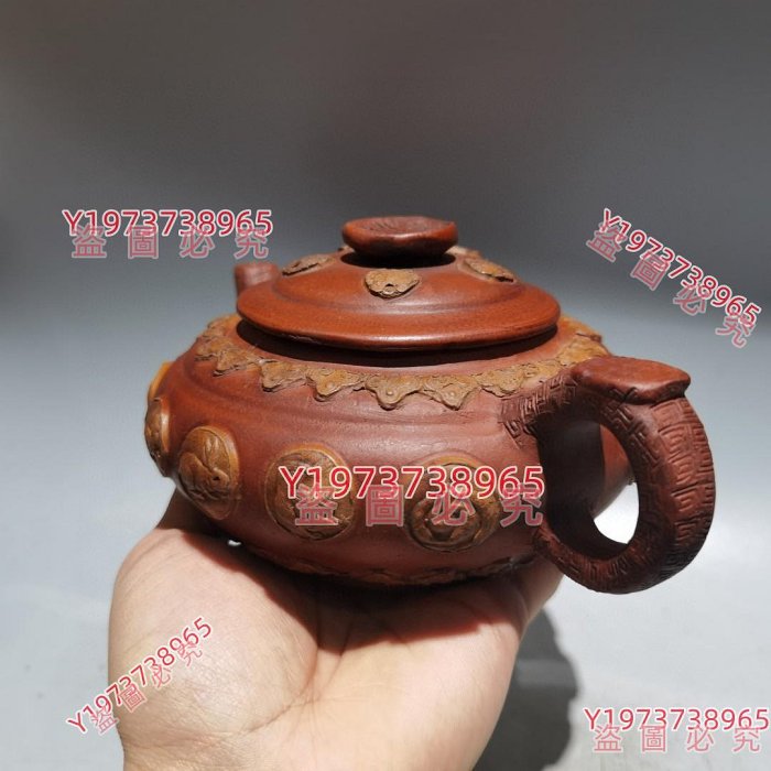 品名：十二生肖壺底款：顧景舟尺寸：20/9cm容量：450c 茶壺茶器紫砂