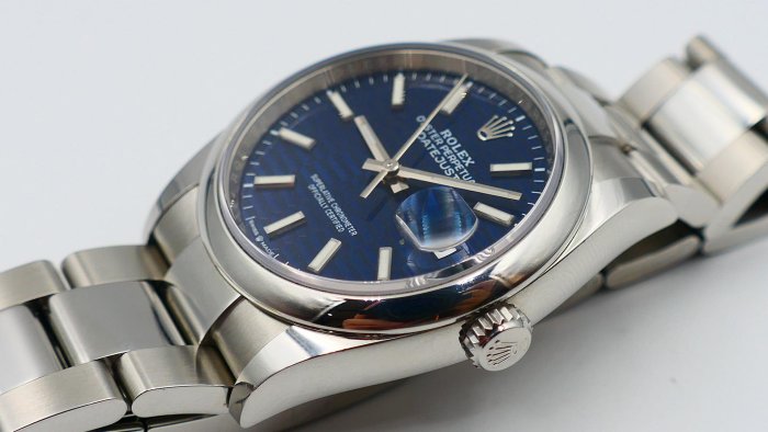 【美好時光】停產藍色格子Motif藍面!2023年份勞力士ROLEX 126200近新美品盒單全( 126234 116200參考)