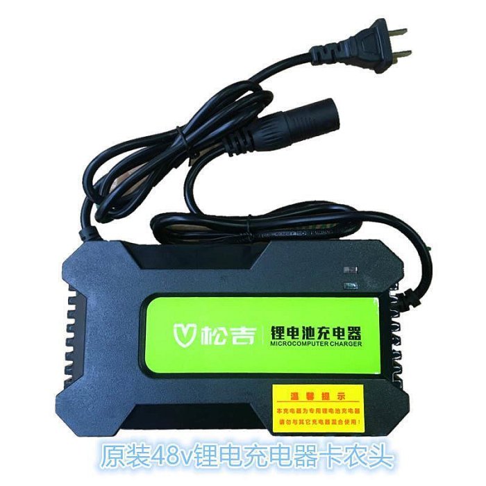 【樂瑤】電動車48v鋰電充電器 充電器卡農頭麥克風充電器