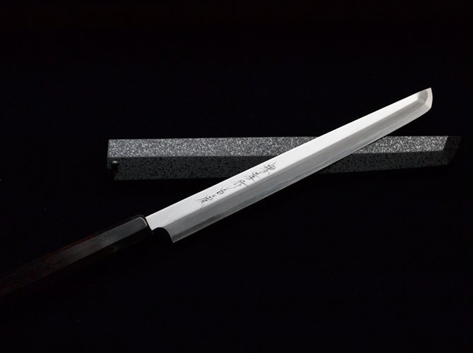 堺孝行白虎四神系列(白一鋼) 頂級四神シリーズ300mm 先丸蛸引正夫柳刃