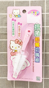 【震撼精品百貨】Hello Kitty 凱蒂貓~三麗鷗 KITTY抗菌尼龍奶嘴刷*07281