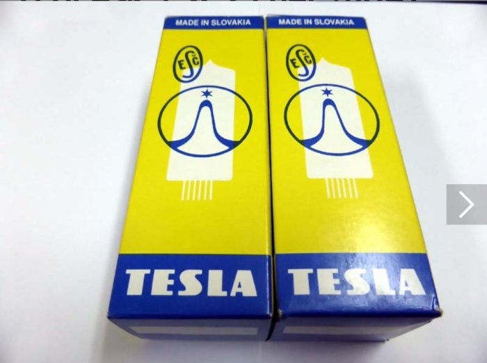 真空管7.TESLA製テスラE34L (6CA7=EL34) 真空管2本元箱付綺麗です2只