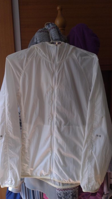 UNIQLO 白色薄外套  雨衣  防風  L號