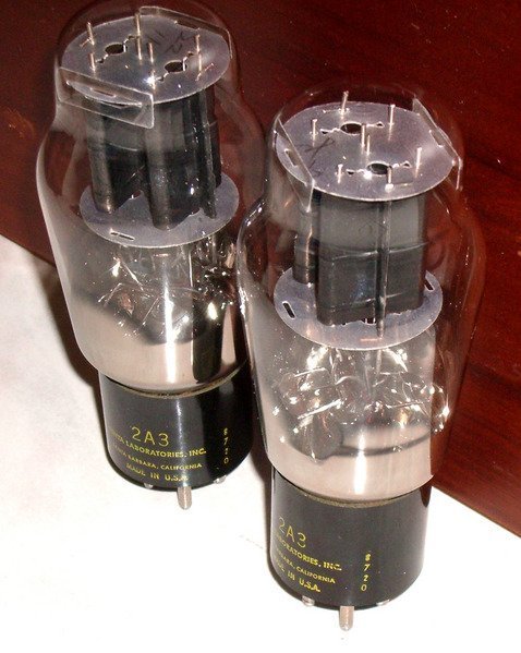 美國PENTA LAB於1987年5月製古典2A3功率放大用直熱式三極真空管