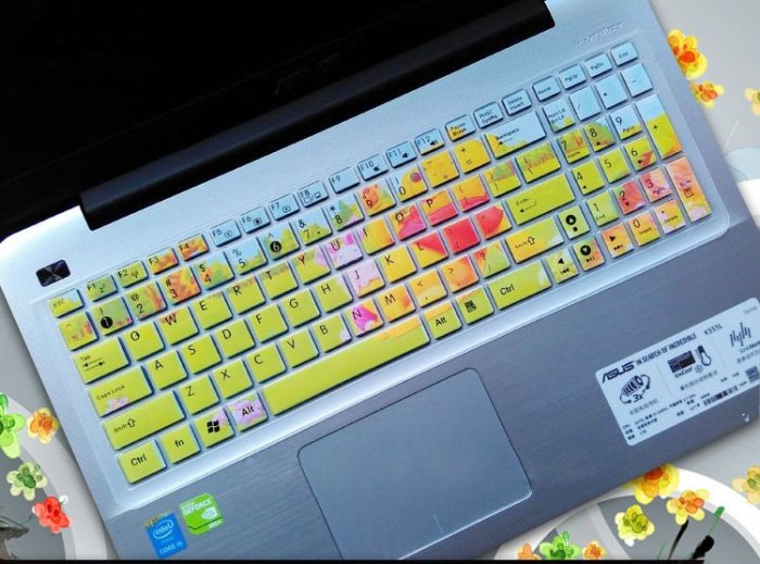 *蝶飛*ASUS X550L鍵盤膜ASUS X550JX ASUS X555LN X550LD X550V 彩色