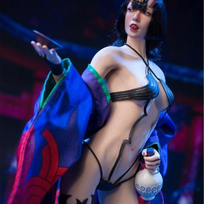 八田元氣:全新日版ALPHA K002 16 百鬼夜行酒顛1/6 酒吞童子包膠女素體