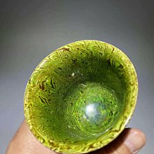 嚴選唐代鞏縣窯絞胎高足杯，器型優美古樸大氣，釉色瑩潤老味十足，實物