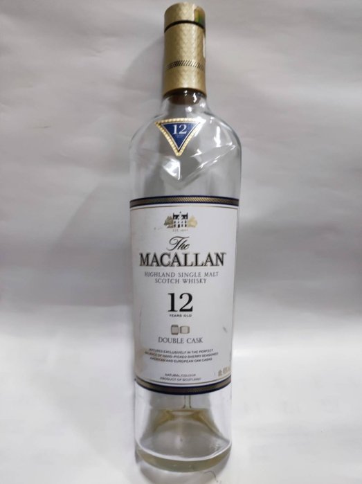 二手品 麥卡倫12年 格蘭傑x 英國威士忌 Glenlivet MACALLAN/空酒瓶/玻璃瓶/酒瓶/裝飾/花瓶/收藏