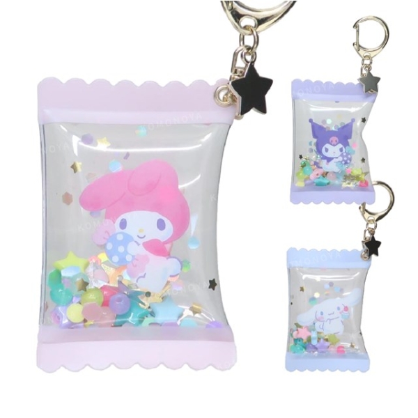 小禮堂 Sanrio 三麗鷗 糖果包裝吊飾 (抱糖果款) 美樂蒂 酷洛米 大耳狗