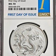 2026年中國龍銀幣首日標~NGC MS70