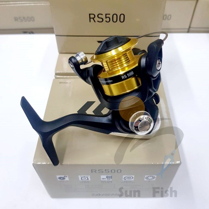 Moulinet De Pêche Daiwa 23 RS 500 - Solide Et Fluide, Parfait Pour Débutants - 3 Roulements - Capacité 160m/0,16mm - 5