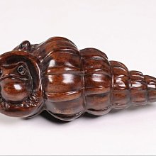 青蛙根付吉昭卷貝木製提物雕刻| Yahoo拍賣