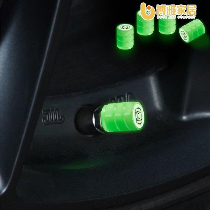 【免運】4pcs 高品質汽車輪胎空氣蓋夜光汽車輪胎氣門芯保護蓋汽車外部配件, 適用於本田 Dio Fit3 Rd1 思域 Bin