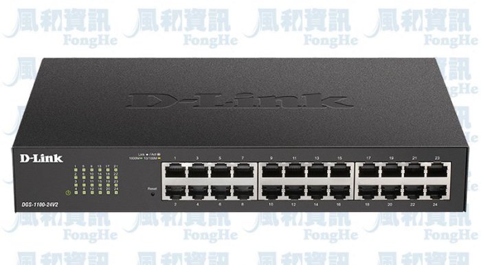 D-Link DGS-1100-24V2 24埠Layer 2 Gigabit 簡易網管型交換器【風和