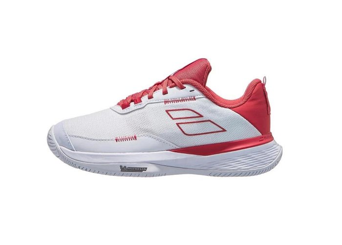 【曼森體育】Babolat SFX Evo AC 女 網球鞋 寬楦 白紅配色 適用腳寬者 全場地
