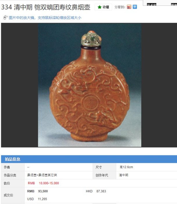 瑪瑙 鼻煙壺 古美術 開放博物館