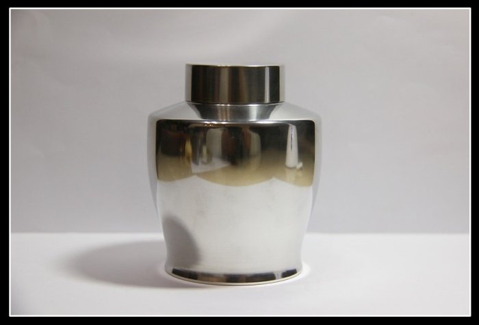 勇福堂》】日本茶道具－靜壽居藏苑造【純錫通僲（仙）式茶葉罐（茶罐