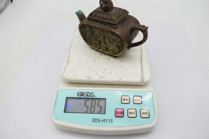 小蔡二手挖寶網) 早期青銅觀音+西遊記茶壺茶器銅壺有重量總重量約585g