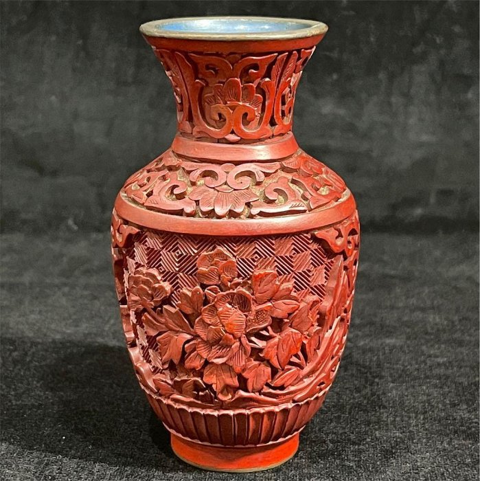 堆朱花瓶中國花器| Yahoo拍賣