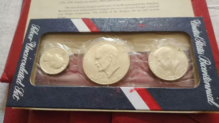1976年美國獨立200週年紀念銀幣，附原廠保護套，珍貴收藏品。