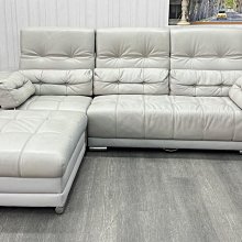 宏品全新二手家具電器 A631607W*半牛皮L型沙發(有邊椅)*貓抓皮 布藝歐式沙發 單人休閒椅 茶几 電視櫃 餐桌椅 中古傢俱 冷氣空調 冰箱 新竹台中南投