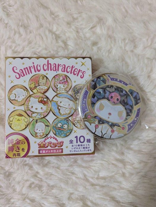 ＊日式雜貨館＊日本限定 限量款 三麗鷗金徽章 三麗鷗角色盲盒金徽章 限量款套組 10入 全款各1入 全系列角色款 收藏品