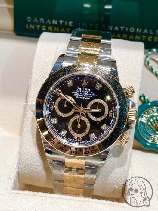 【Q Watch名錶交流】ROLEX DAYTONA半金黑面8鑽116503G🔺新版｜計時內圈金圈｜2023年新卡