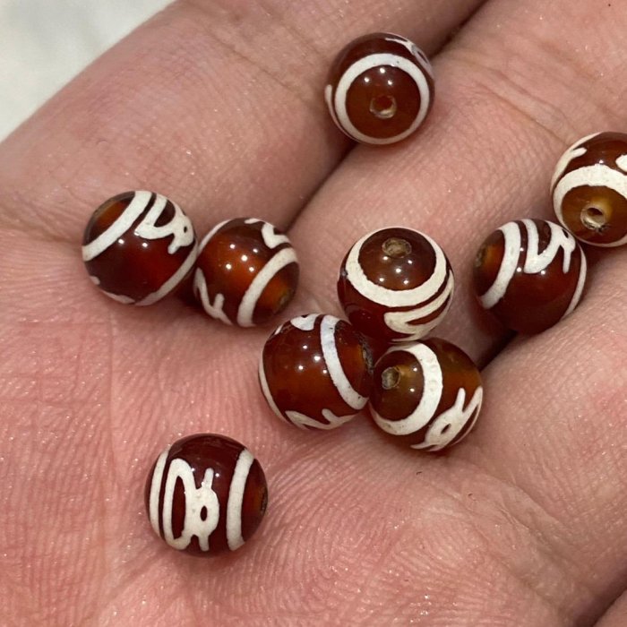 古代天珠　財神天珠　瑪瑙 財神天珠紅瑪瑙西藏老天珠財神降臨打通財路集四方財氣無往不利