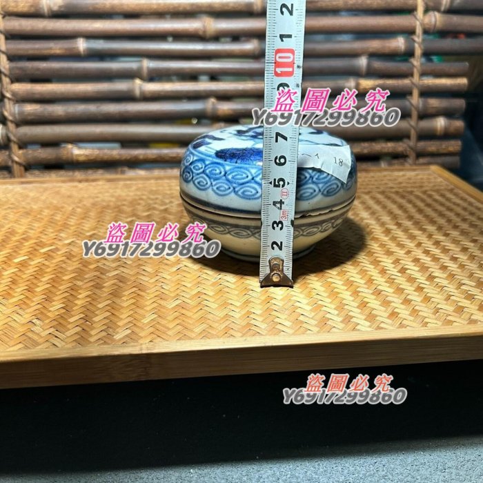 清中期青花印泥盒麒麟送子品相如圖年代物【二手】3899 | Yahoo拍賣