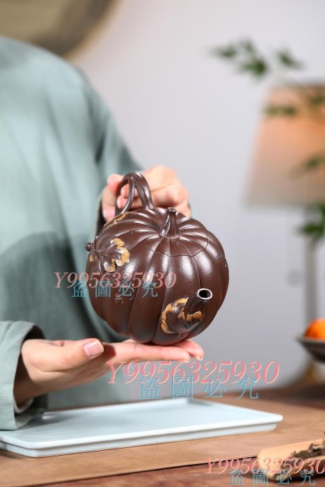 可議價！收藏重器·瓜意綿綿原礦紫泥·650cc李昌鴻中國工藝美術紫砂宜興