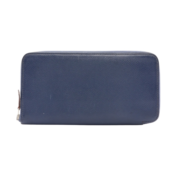 HERMES 愛馬仕 Silk In經典 拉鍊長夾 海軍藍 Epsom牛皮 X刻 H069645CK 【二手名牌BRAND OFF】