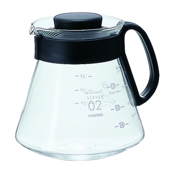 HARIO耐熱微波咖啡壺XVD-60B【黑色600ml】
