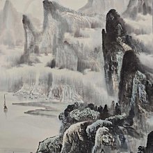 廣西畫家徐連生創作的大尺幅水墨山水平面掛軸| Yahoo拍賣
