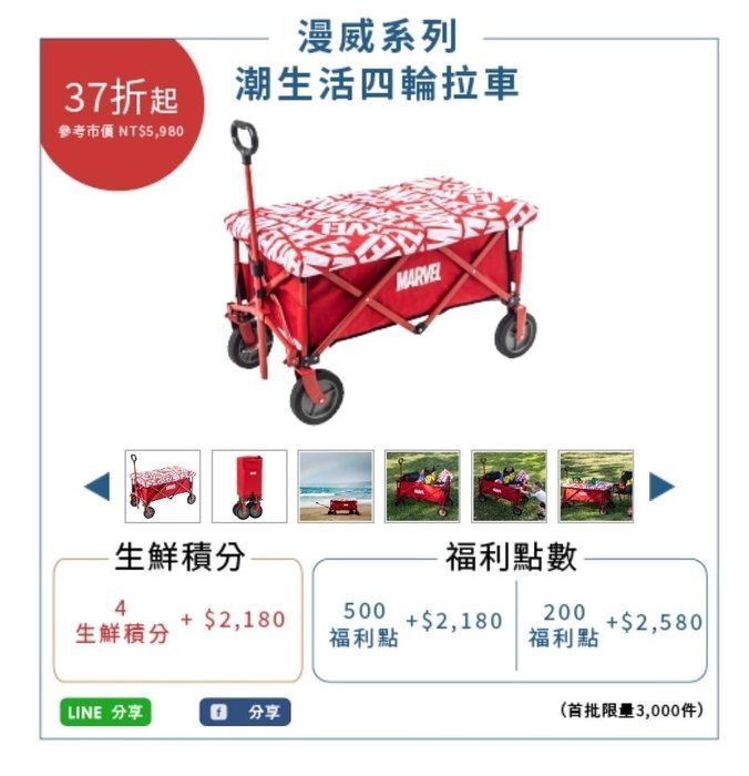 漫威潮生活-全聯超級英雄總動員 潮生活四輪拉車 | Yahoo拍賣