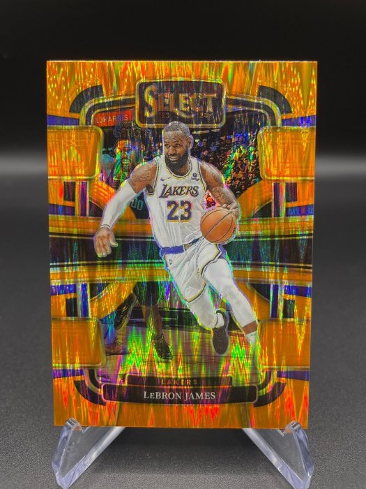 【娛途文化簽名照】一級橙瀑布折勒布朗詹姆斯LeBron James 湖人 2023 -24 Panini Select 收藏必備 狀態爆炸