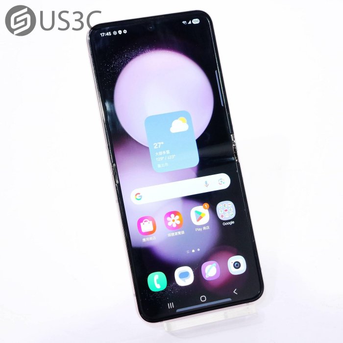【US3C-青海店】【一元起標】三星 Samsung Galaxy Z Flip5 8G/256G 5G 薰衣紫 6.7吋 客製化封面 摺疊手機 二手手機