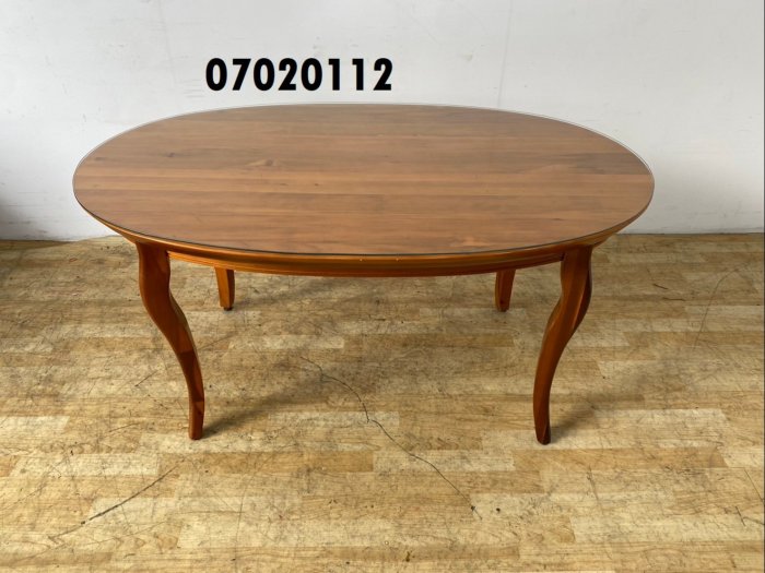 【吉旺二手家具生活館】二手/中古  橢圓餐桌    柚木色餐桌  玻璃餐桌  復古餐桌 -各式新舊/二手家具買賣