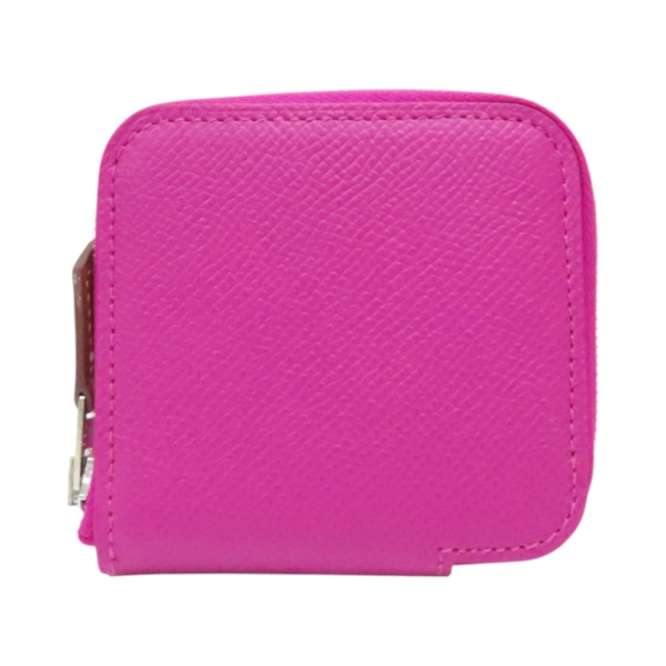 HERMES 愛馬仕 Silk in Change Purse 零錢包 桃紫色 Epsom牛皮 短夾 C刻 【二手名牌BRAND OFF】