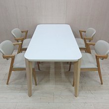 新竹二手家具◎百豐悅2手家具-二手 餐桌椅 161公分石面餐桌 4人餐桌 用餐桌 台中二手傢俱 三義2手家具