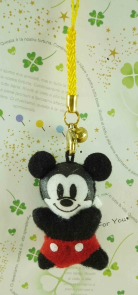 【震撼精品百貨】Micky Mouse 米奇/米妮 ~絨毛鈴鐺吊飾-米奇