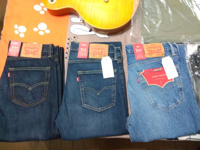 全新正品 levis牛仔褲 504 513 541 W31*L34，各一