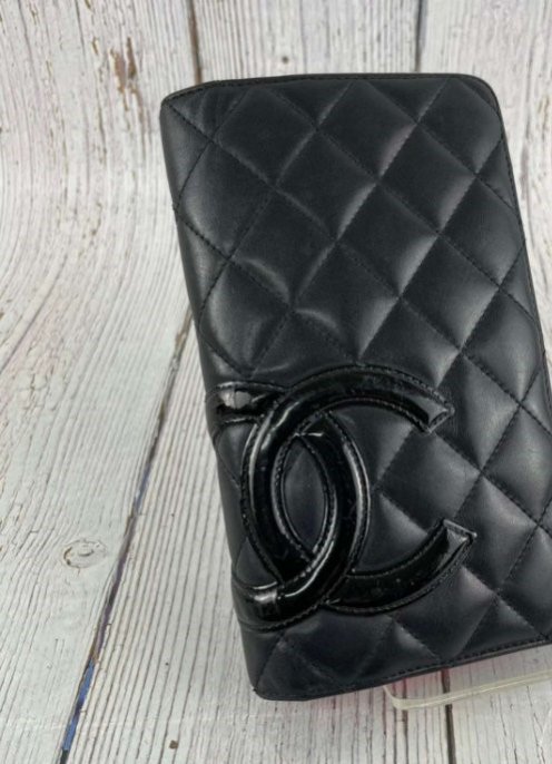 CHANEL 香奈兒 真品 16開 康朋 粉色內裡 對開 長夾 皮夾 錢包 現貨