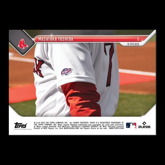 吉田正尚球員卡2023 MLB TOPPS NOW Card 5 大聯盟初登板| Yahoo拍賣