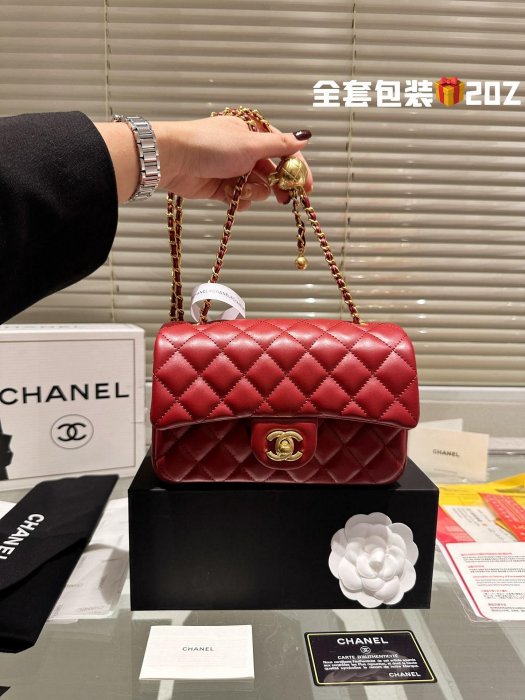 【精品包包】金球 小羊皮 小羊皮香奶奶 金球方胖子“New Arrival”最美金球方胖子人間香奈兒白富美小 NO35418