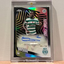 2026 Topps 未來之星 Geovany Quenda RC 正黑亮親筆簽名/10 值得收藏 Chrome UCC UEFA